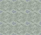 Light green and purple floral wallpaper