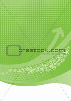 Lime green background with halftone