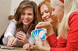Girls playing cards