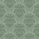 Seamless green floral wallpaper