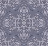 Seamless luxury grey floral wallpaper