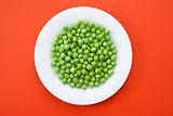 Green peas in plate