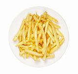 food french fries in plate 
