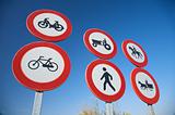 group of traffic signs