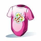 illustration of isolated baby t-shirt