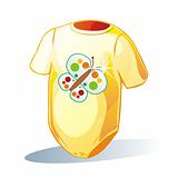 illustration of isolated baby t-shirt