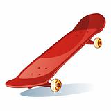 isolated colored skateboard