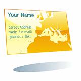 isolated visit card