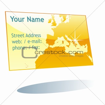isolated visit card