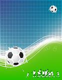 Football background for your design. Players on field, soccer ball
