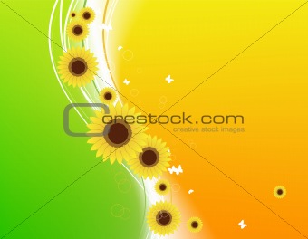 Floral abstract background for your design