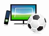 Football match  on tv sports channel