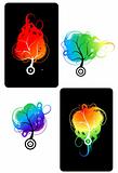 Art trees colorful for your design
