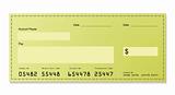green dollar cheque