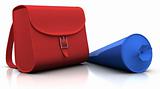 red satchel and blue 'schultuete'
