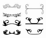 Different ornamental elements. Vector set