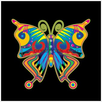 Abstract butterfly vector poster template.