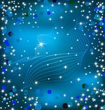 Blue background with sparkles. Vector