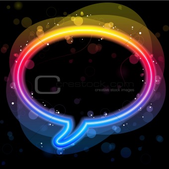 Rainbow Lights Speech Bubble