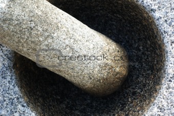 Top View of Stone Mortar