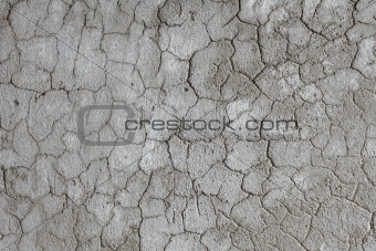 Deep cracks on surface of plaster