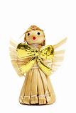 straw christmas angel figurine
