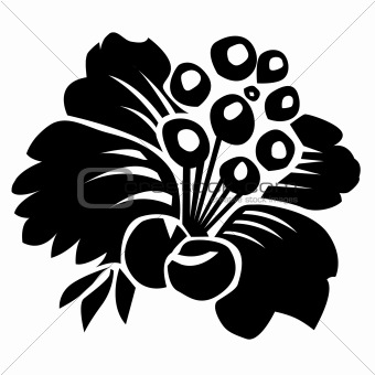 Vector Floral Berry Ornament