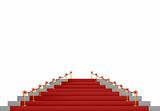 Red carpet and stairs for VIP persons. Vector