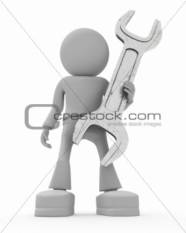 persons keeps wrench