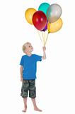 Happy Boy With Balloons