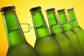 Chilled golden beer concpet