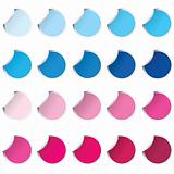 Set of stickers in blue and pink colors 