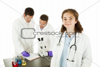 Medical Student in Lab