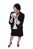 Business woman with cup of coffee