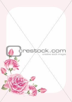 rose flower frame or border