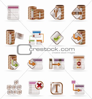 Database and table icons