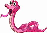 Pink funny snake