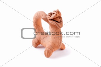Clay dragon figurine
