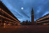  The night scene of San Marco Plaza in Venice