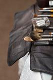 Makeup brushes and cosmetics
