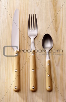 cutlery on wood#2
