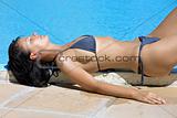 women relaxing suntan