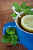 mint tea with lemon