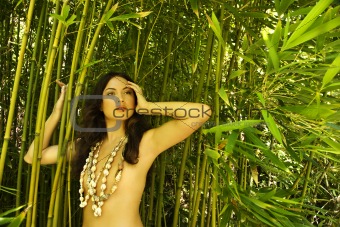 Nude woman in nature.