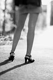 Legs of woman.