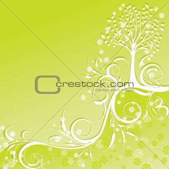 Tree background, vector
