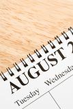 August on calendar.