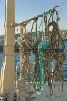 Ropes on Boat Deck