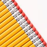 Diagonal row of pencils.
