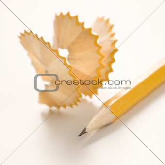 Pencil and shavings.